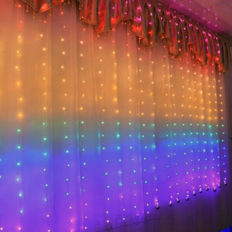 DOTI : 인테리어 전문 종합쇼핑몰,[보스위즈] 커튼 와이어 레인보우 전구 LED 조명 3m 210p BOS-RAINBOW