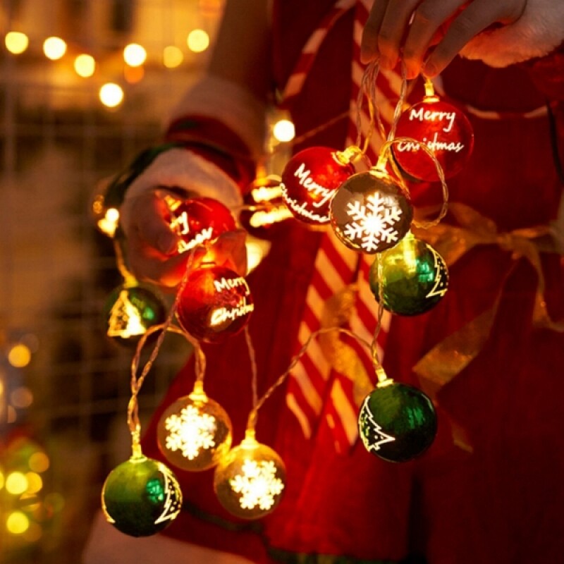 DOTI : 인테리어 전문 종합쇼핑몰,[보스위즈] 크리스마스 빅 빅볼 컬러방울 전구 LED 줄조명 1.5m 10구 BOS-L4